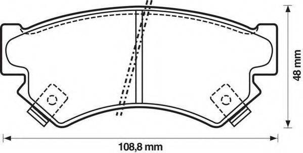 JURID 572211J Комплект тормозных колодок, дисковый тормоз