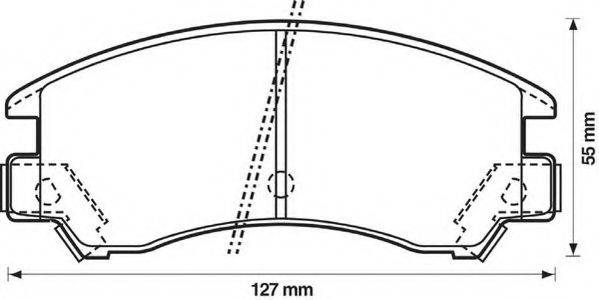 JURID 572267J Комплект тормозных колодок, дисковый тормоз