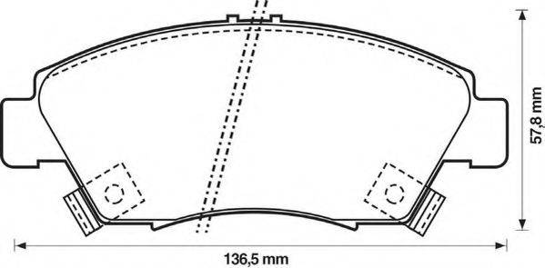 JURID 572340J Комплект тормозных колодок, дисковый тормоз