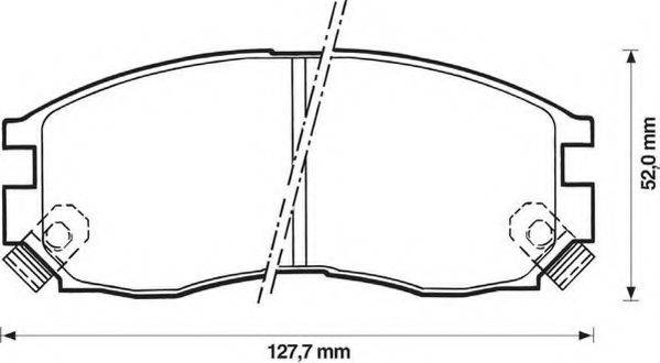 JURID 572381J Комплект тормозных колодок, дисковый тормоз