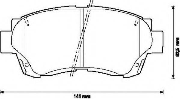 JURID 572392J Комплект тормозных колодок, дисковый тормоз