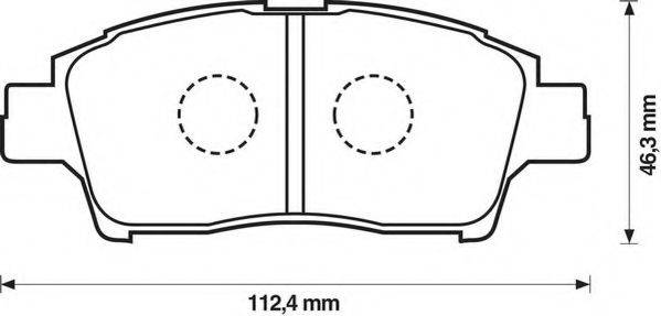 JURID 572404J Комплект тормозных колодок, дисковый тормоз