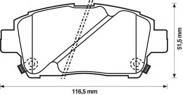 JURID 572405J Комплект тормозных колодок, дисковый тормоз