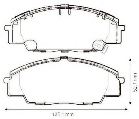JURID 572432J Комплект тормозных колодок, дисковый тормоз