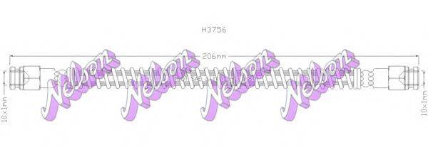 BROVEX-NELSON H3756 Тормозной шланг