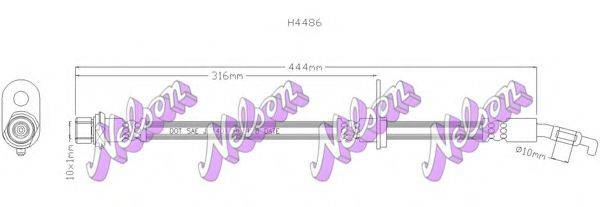 BROVEX-NELSON H4486 Тормозной шланг