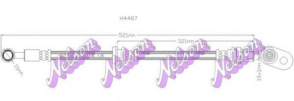 BROVEX-NELSON H4487 Тормозной шланг