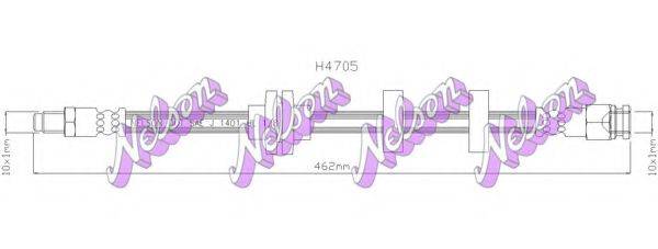 BROVEX-NELSON H4705 Тормозной шланг