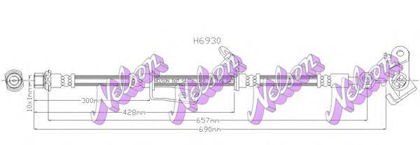 BROVEX-NELSON H6930 Тормозной шланг