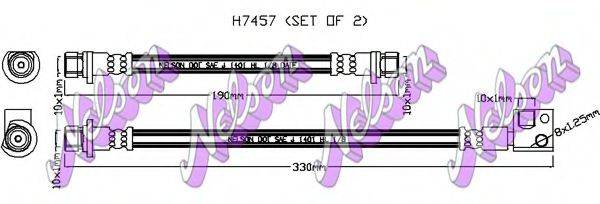 BROVEX-NELSON H7457 Тормозной шланг