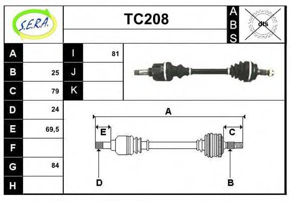 SERA TC208 Приводной вал