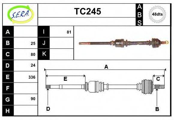SERA TC245 Приводной вал