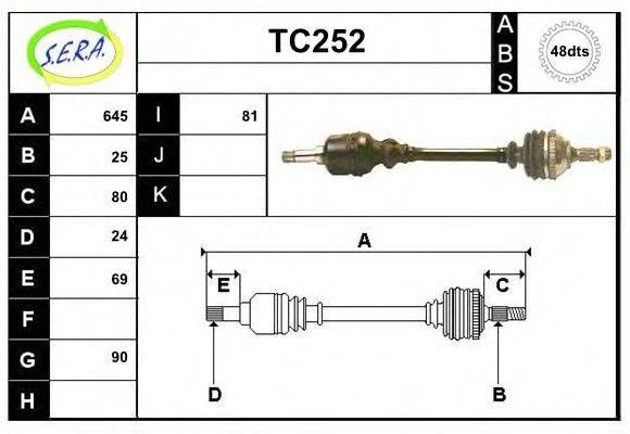 SERA TC252 Приводной вал
