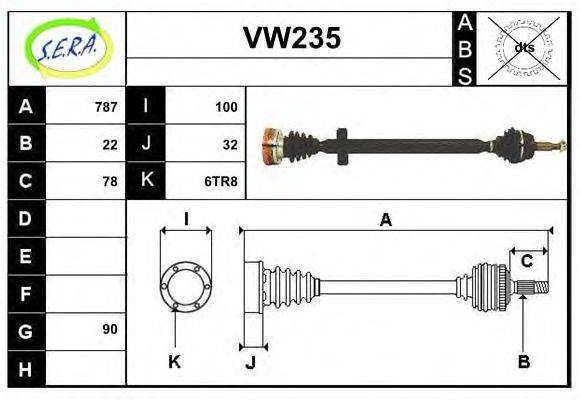 SERA VW235 Приводной вал