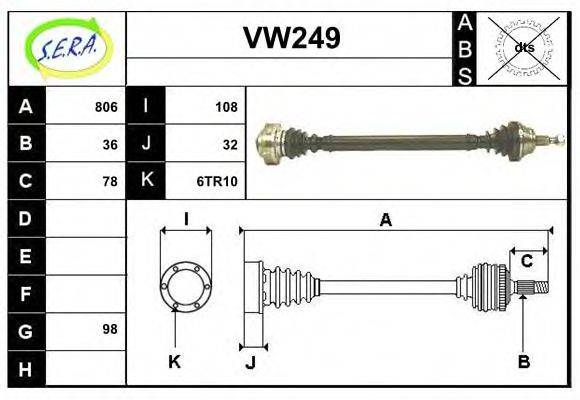 SERA VW249 Приводной вал