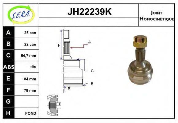SERA JH22239K Шарнирный комплект, приводной вал