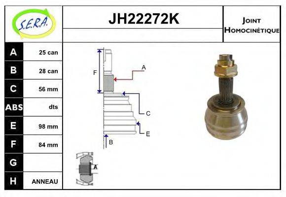 SERA JH22272K Шарнирный комплект, приводной вал