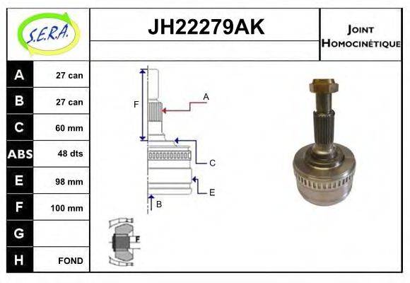 SERA JH22279AK Шарнирный комплект, приводной вал