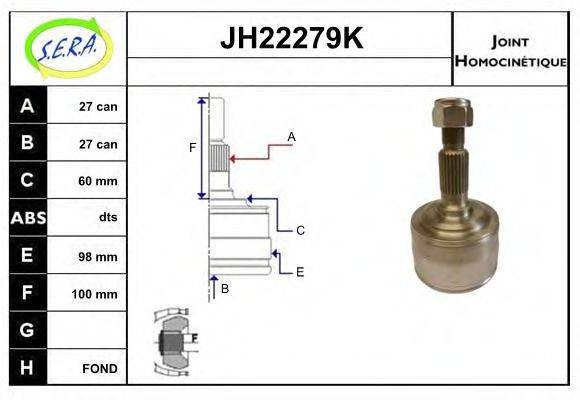 SERA JH22279K Шарнирный комплект, приводной вал