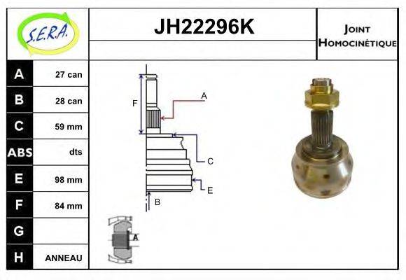 SERA JH22296K Шарнирный комплект, приводной вал