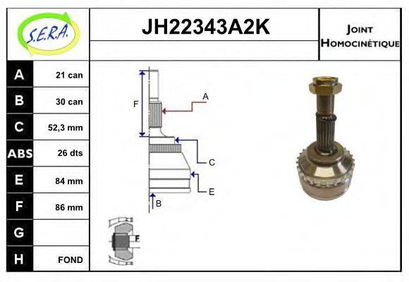 SERA JH22343A2K Шарнирный комплект, приводной вал