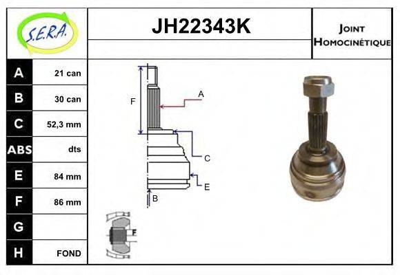 SERA JH22343K Шарнирный комплект, приводной вал