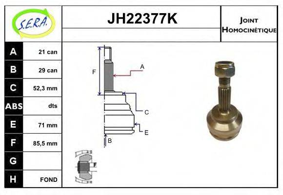 SERA JH22377K Шарнирный комплект, приводной вал