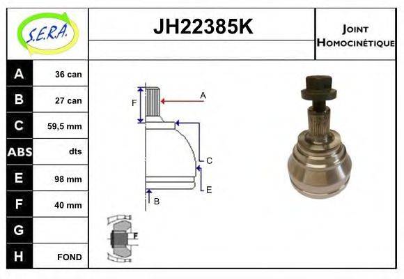 SERA JH22385K Шарнирный комплект, приводной вал