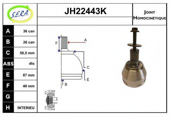 SERA JH22443K Шарнирный комплект, приводной вал