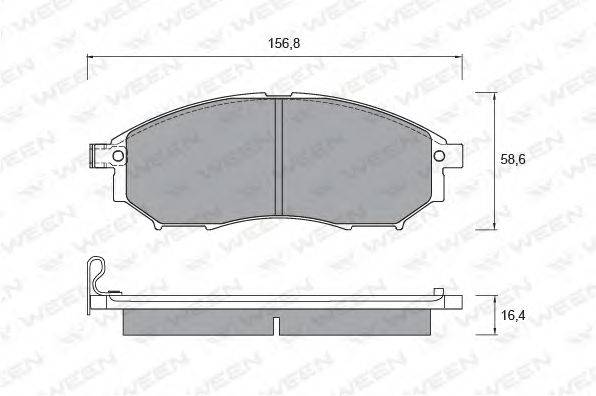 WEEN 1512354 Комплект тормозных колодок, дисковый тормоз