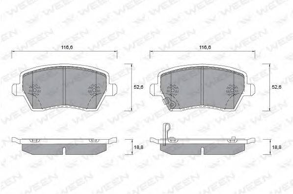 WEEN 1512358 Комплект тормозных колодок, дисковый тормоз