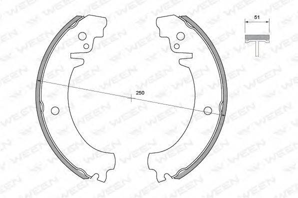 WEEN 1522001 Комплект тормозных колодок