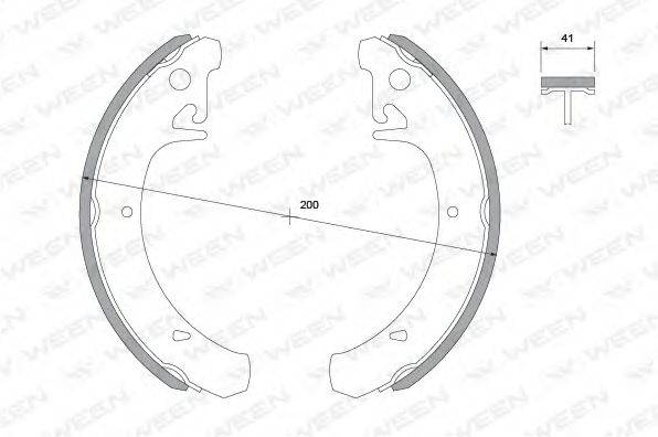 WEEN 1522002 Комплект тормозных колодок