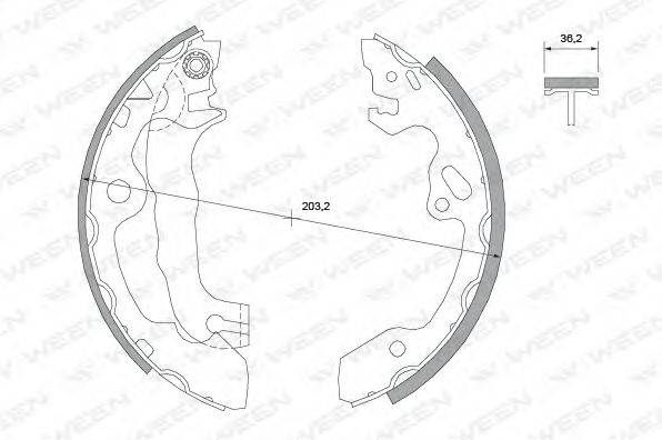 WEEN 1522008 Комплект тормозных колодок