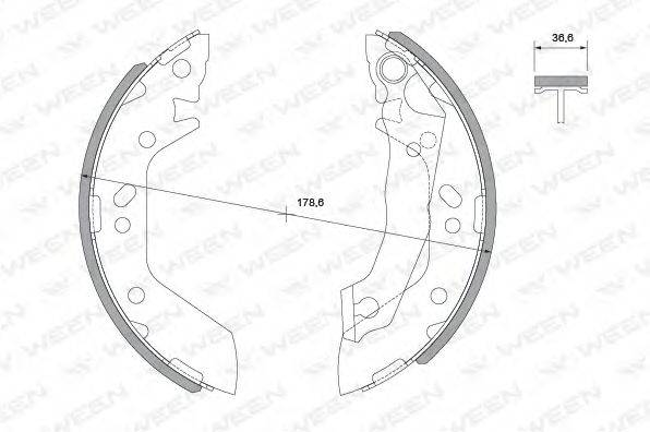 WEEN 1522012 Комплект тормозных колодок