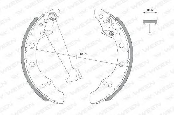 WEEN 1522016 Комплект тормозных колодок