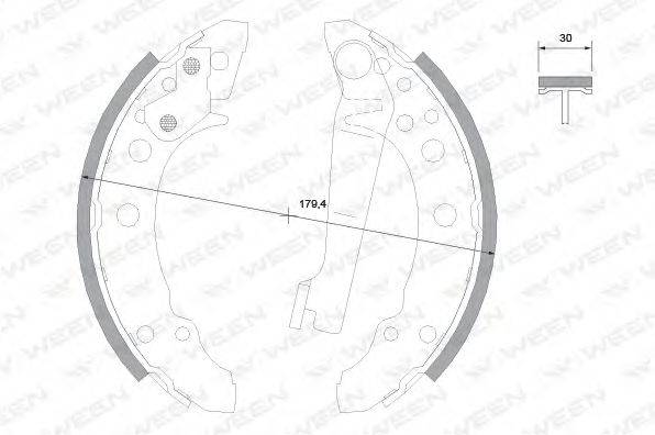 WEEN 1522017 Комплект тормозных колодок