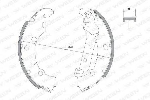 WEEN 1522040 Комплект тормозных колодок
