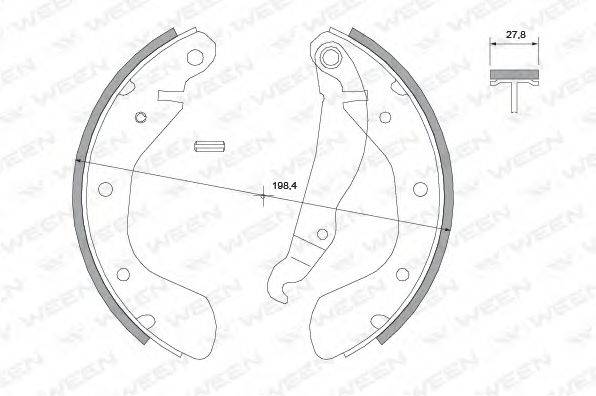 WEEN 1522044 Комплект тормозных колодок