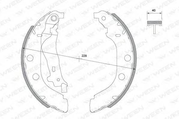 WEEN 1522047 Комплект тормозных колодок