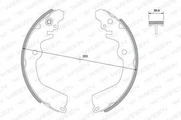 WEEN 1522058 Комплект тормозных колодок