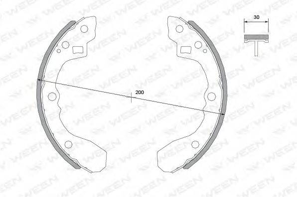 WEEN 1522461 Комплект тормозных колодок