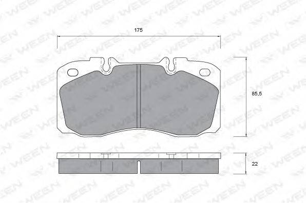 WEEN 1511055 Комплект тормозных колодок, дисковый тормоз