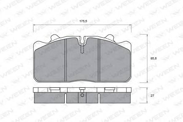 WEEN 1511056 Комплект тормозных колодок, дисковый тормоз