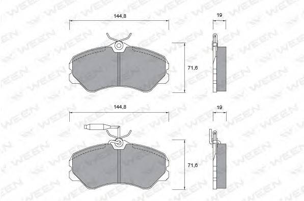 WEEN 1511009 Комплект тормозных колодок, дисковый тормоз