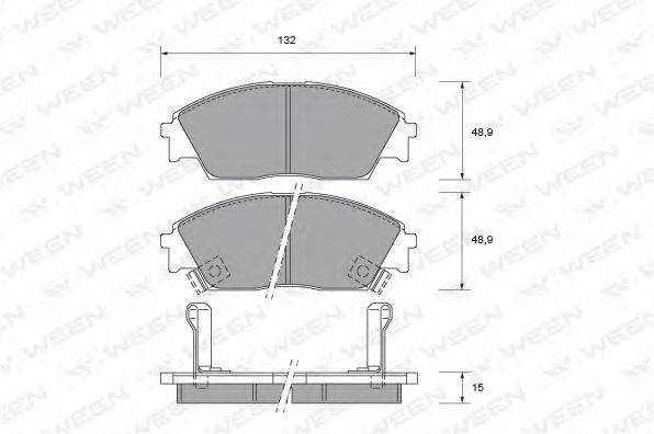 WEEN 1511425 Комплект тормозных колодок, дисковый тормоз