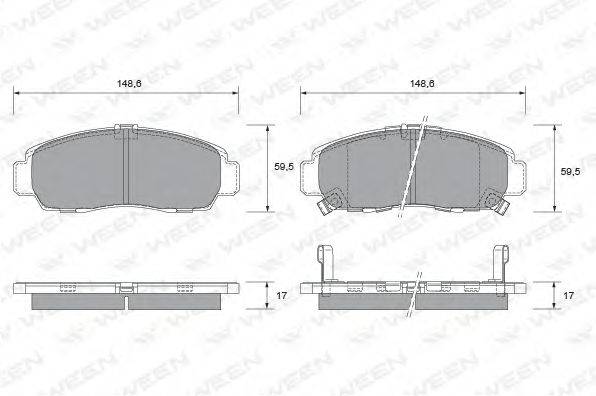 WEEN 1511454 Комплект тормозных колодок, дисковый тормоз