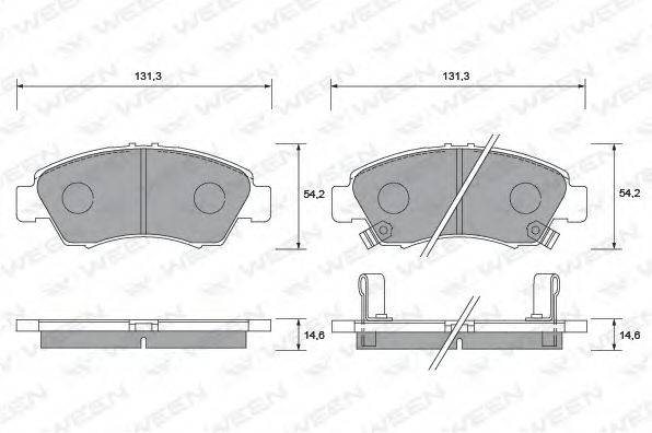 WEEN 1511366 Комплект тормозных колодок, дисковый тормоз