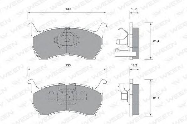 WEEN 1511588 Комплект тормозных колодок, дисковый тормоз