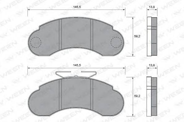 WEEN 1511647 Комплект тормозных колодок, дисковый тормоз